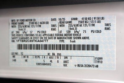 2026 Ford Transit Cargo Van Base