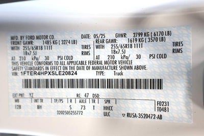 2025 Ford Ranger XLT Demo