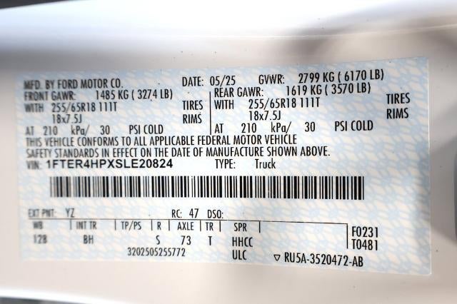 2025 Ford Ranger XLT Demo