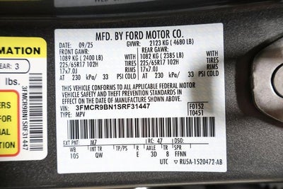 2025 Ford Bronco Sport Big Bend Demo