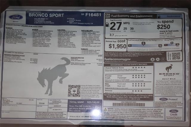 2025 Ford Bronco Sport Big Bend Demo