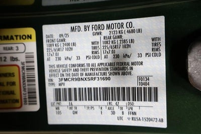 2025 Ford Bronco Sport Big Bend Demo