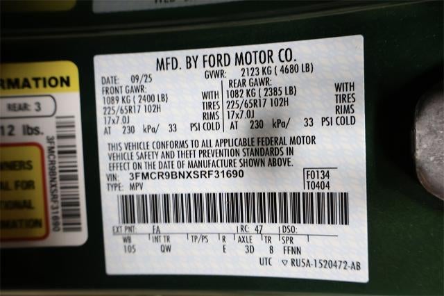 2025 Ford Bronco Sport Big Bend Demo