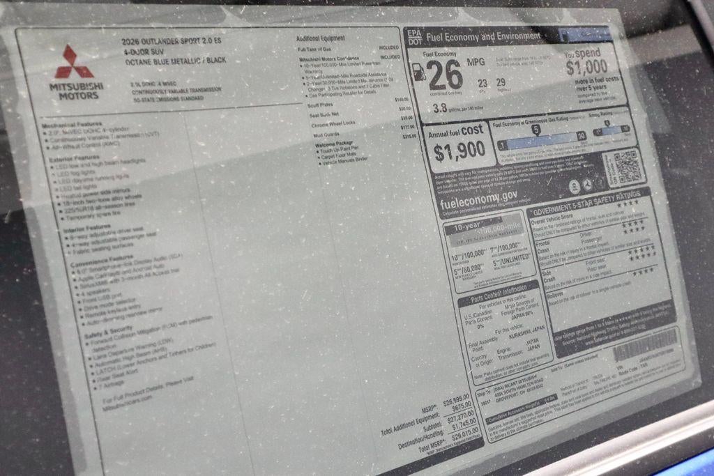 2026 Mitsubishi Outlander Sport ES