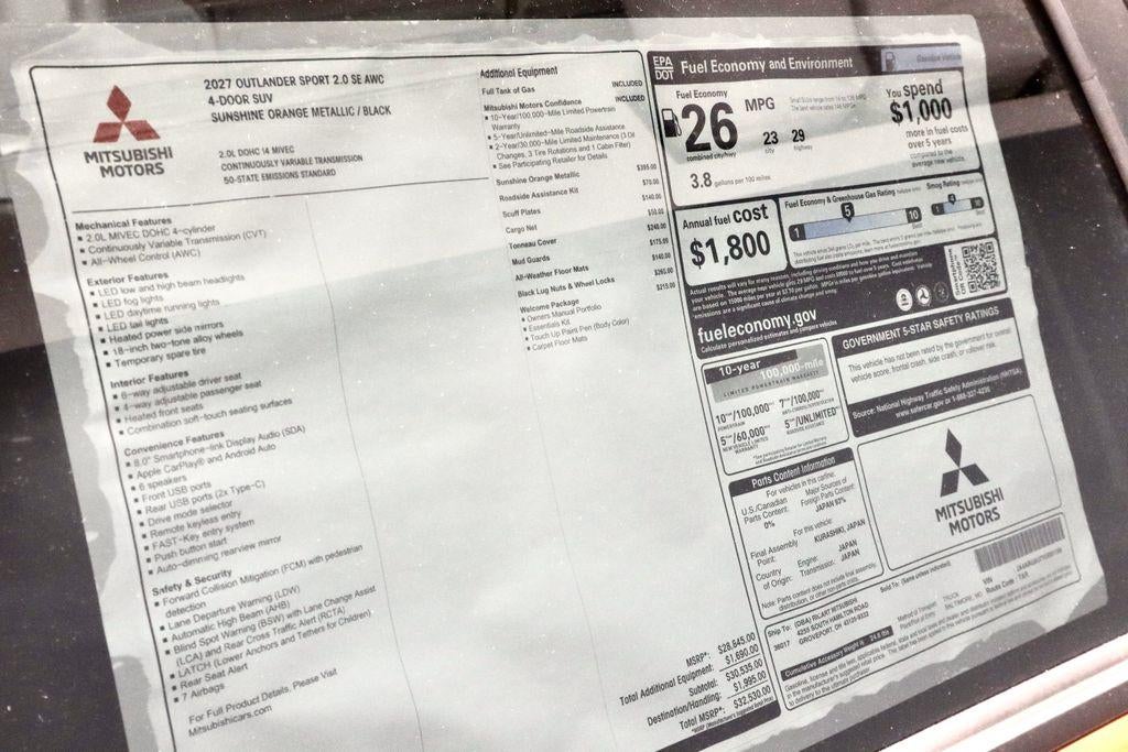 2027 Mitsubishi Outlander Sport SE