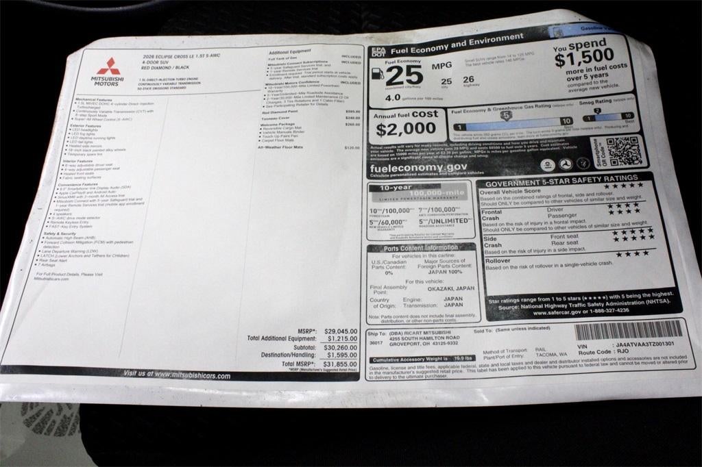 2026 Mitsubishi Eclipse Cross LE