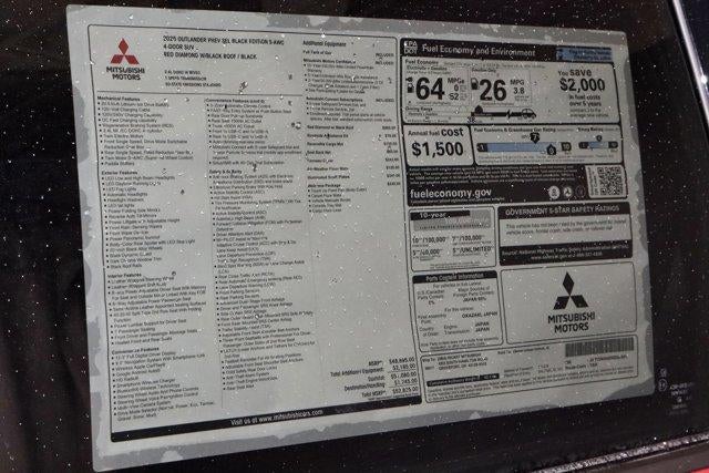 2025 Mitsubishi Outlander Plug-In Hybrid SEL Black Edition