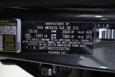 2026 Kia K4 LXS