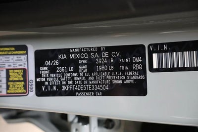 2026 Kia K4 LXS