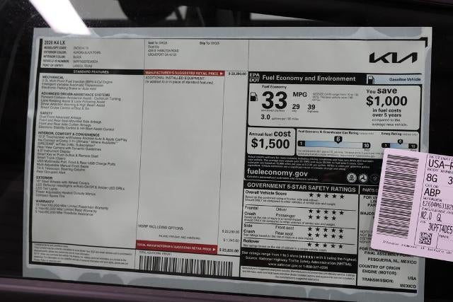 2026 Kia K4 LX