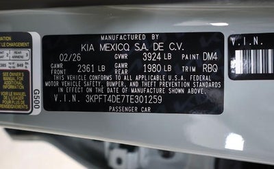 2026 Kia K4 LXS