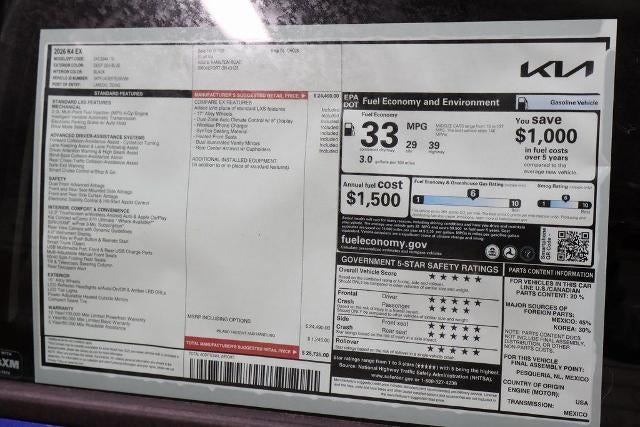 2026 Kia K4 EX