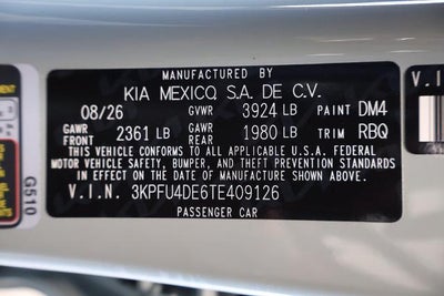 2026 Kia K4 EX