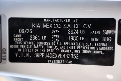 2027 Kia K4 EX