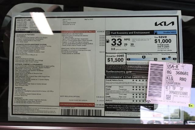2026 Kia K4 GT-Line