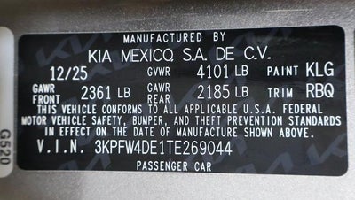2026 Kia K4 GT-Line