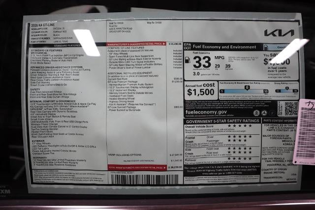 2026 Kia K4 GT-Line