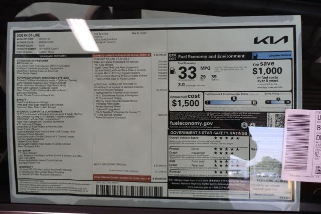 2026 Kia K4 GT-Line