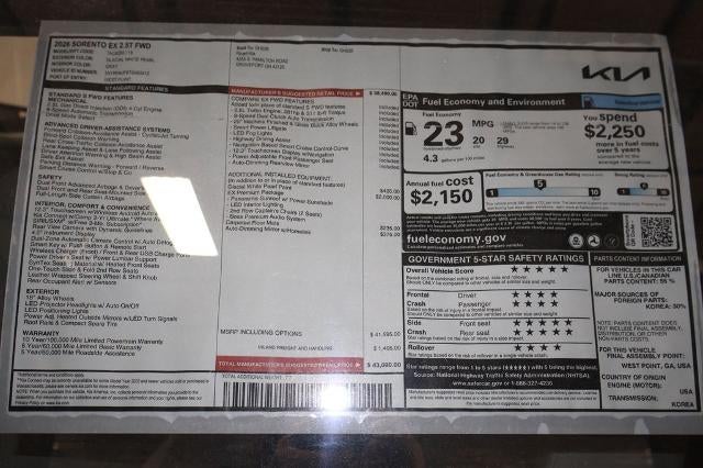 2026 Kia Sorento EX