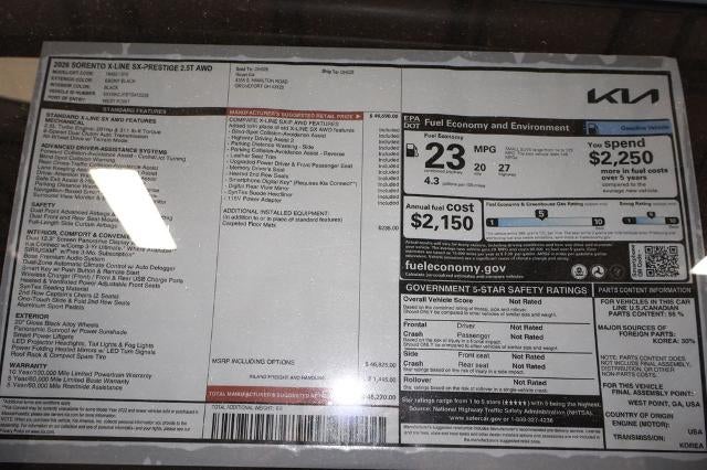 2026 Kia Sorento X-Line SX Prestige