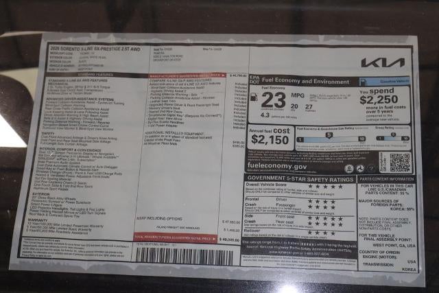 2026 Kia Sorento X-Line SX Prestige