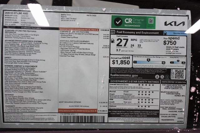 2026 Kia K5 GT-Line