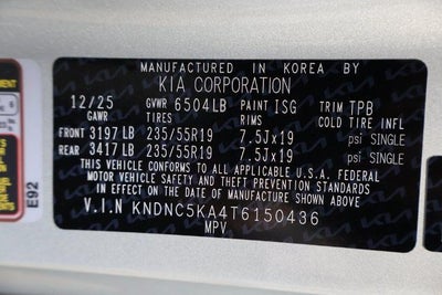 2026 Kia Carnival Hybrid EX