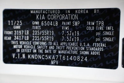 2026 Kia Carnival Hybrid EX