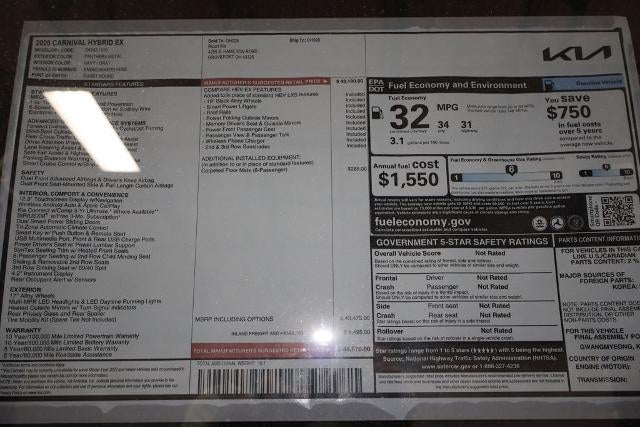 2026 Kia Carnival Hybrid EX