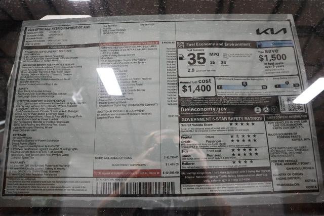 2026 Kia Sportage Hybrid SX-Prestige