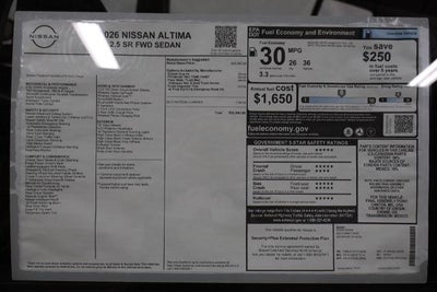 2026 Nissan Altima SR