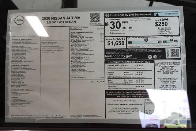 2026 Nissan Altima SV