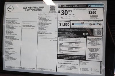 2026 Nissan Altima SV