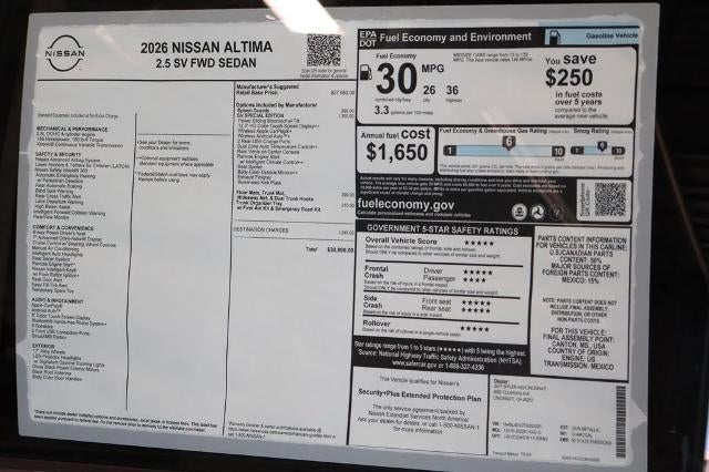 2026 Nissan Altima SV