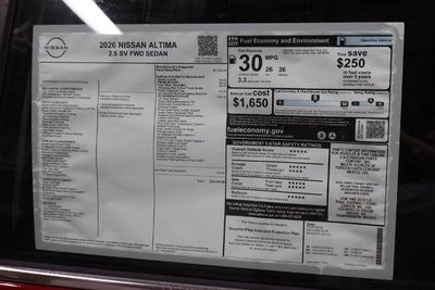2026 Nissan Altima SV