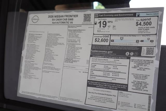 2026 Nissan Frontier SV
