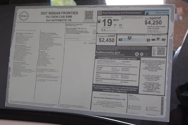 2027 Nissan Frontier SV
