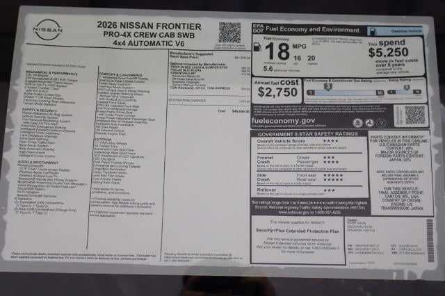 2026 Nissan Frontier PRO-4X