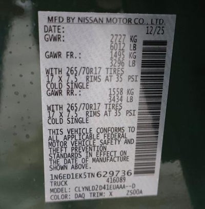 2026 Nissan Frontier PRO-4X