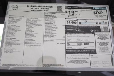 2026 Nissan Frontier SV
