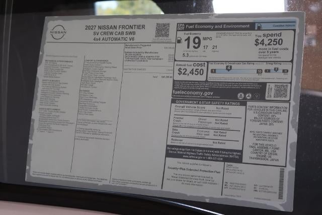 2027 Nissan Frontier SV