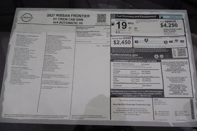 2027 Nissan Frontier SV