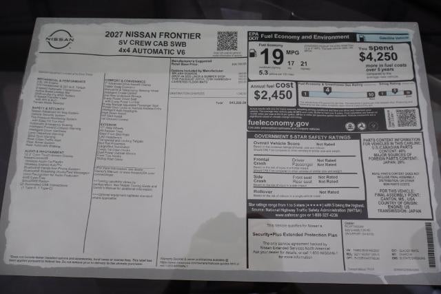 2027 Nissan Frontier SV