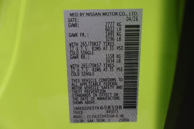 2026 Nissan Frontier PRO-4X