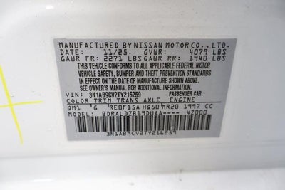 2026 Nissan Sentra SV