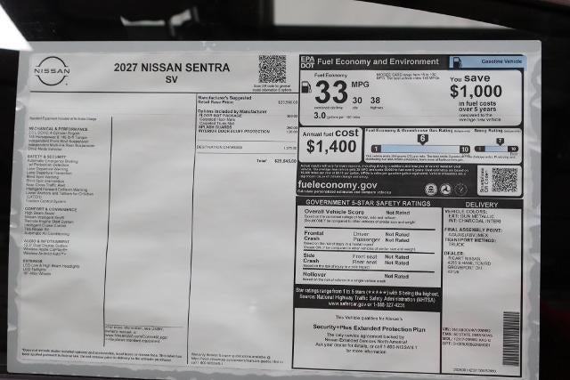 2027 Nissan Sentra SV