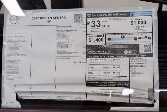 2027 Nissan Sentra SV