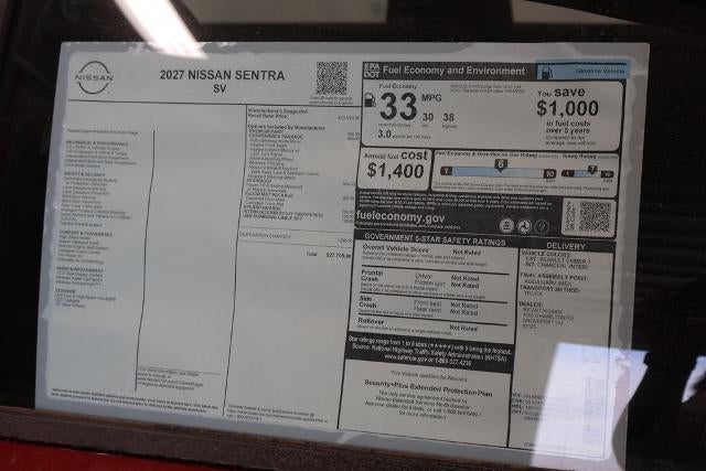 2027 Nissan Sentra SV