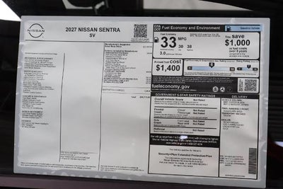 2027 Nissan Sentra SV