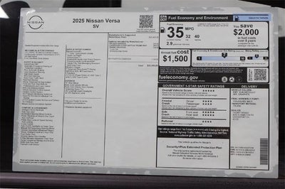 2025 Nissan Versa SV